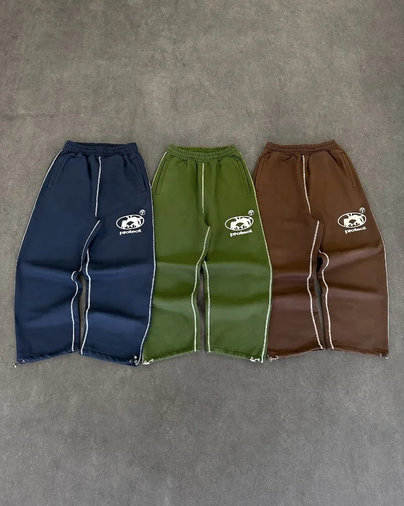 Y2K Unisex Streetwear Sweatpants – Relaxed Fit - SAGGIN DREAMS