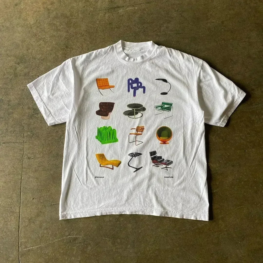 Streetwear Graphic Tee – Y2K Aesthetic Unisex T-Shirt - SAGGIN DREAMS