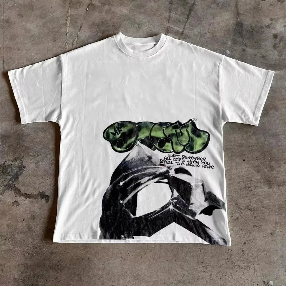 MF Doom Graphic Print T-Shirt - SAGGIN DREAMS