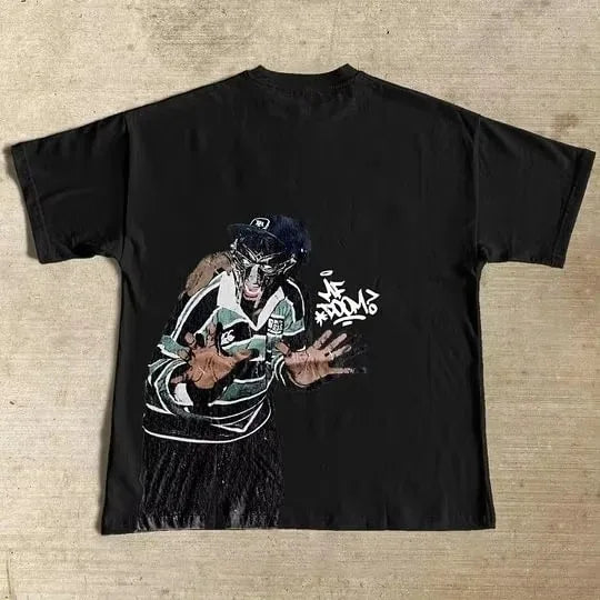 MF Doom Graphic Print T-Shirt - SAGGIN DREAMS