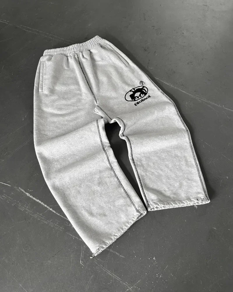 Y2K Unisex Streetwear Sweatpants – Relaxed Fit - SAGGIN DREAMS