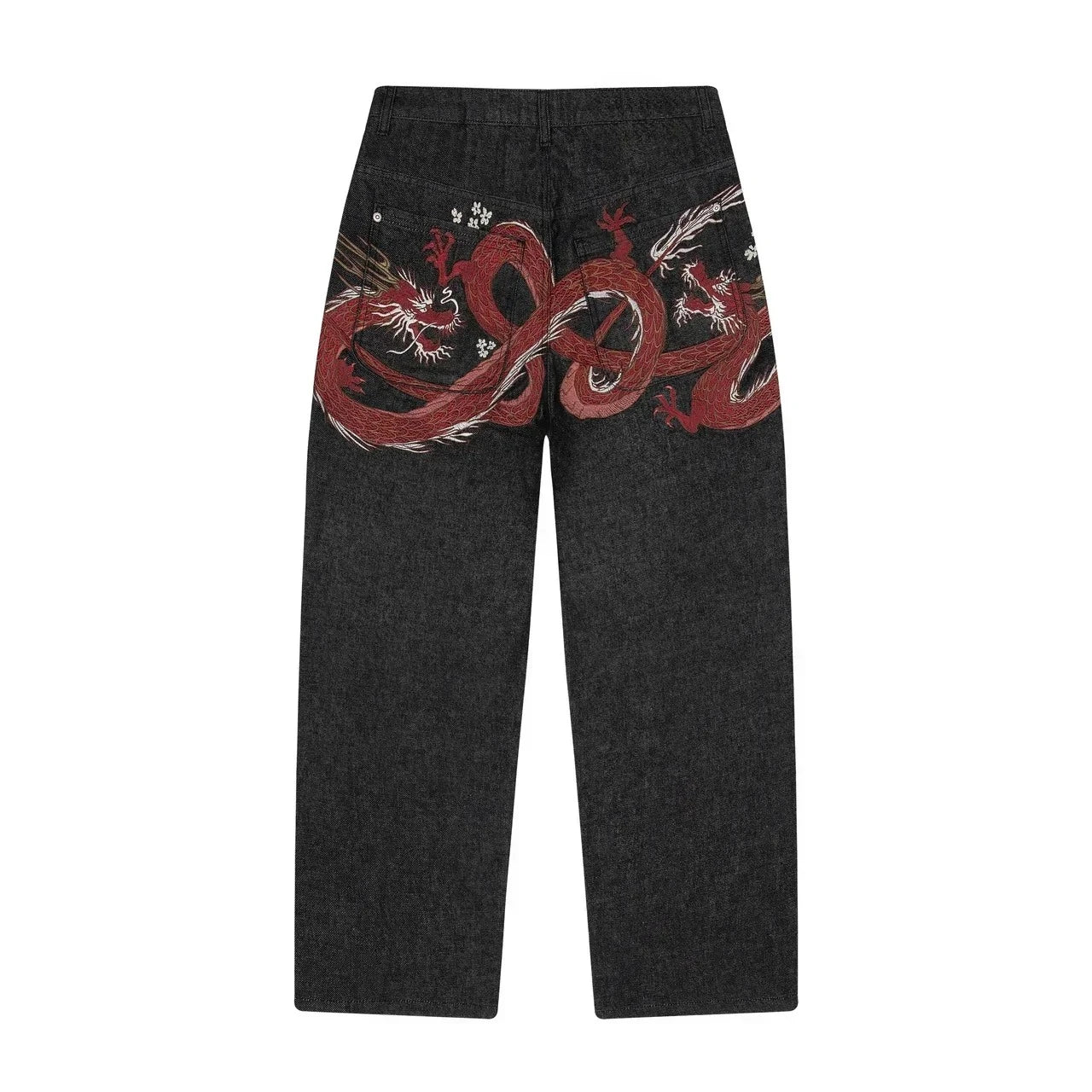 Cherry Blossom Denim Baggy Jeans – Floral Streetwear - SAGGIN DREAMS