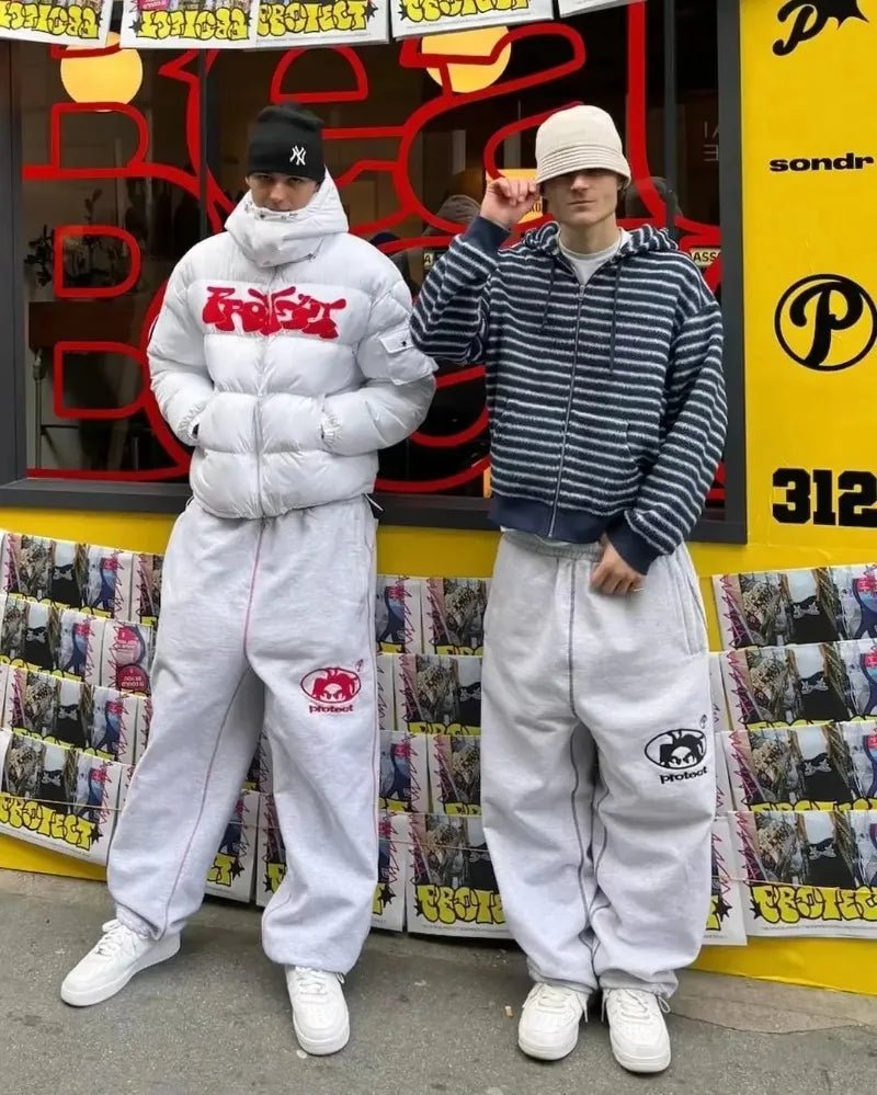 Y2K Unisex Streetwear Sweatpants – Relaxed Fit - SAGGIN DREAMS