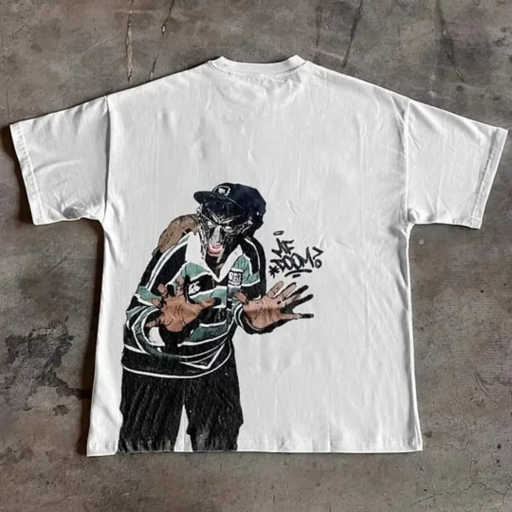 MF Doom Graphic Print T-Shirt - SAGGIN DREAMS