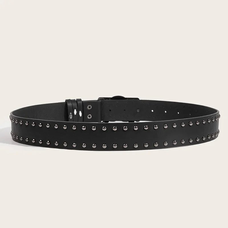 Skull Buckle Belt – Y2K Grunge Streetwear Accessory - SAGGIN DREAMS