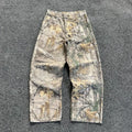 Y2K Zip Up Hoodie – Camo & Denim Streetwear Jacket - SAGGIN DREAMS