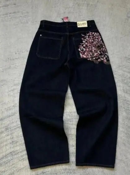 Harajuku Baggy Jeans – Y2K Streetwear Wide Leg Denim - SAGGIN DREAMS