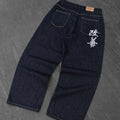 Harajuku Baggy Jeans – Y2K Streetwear Wide Leg Denim - SAGGIN DREAMS