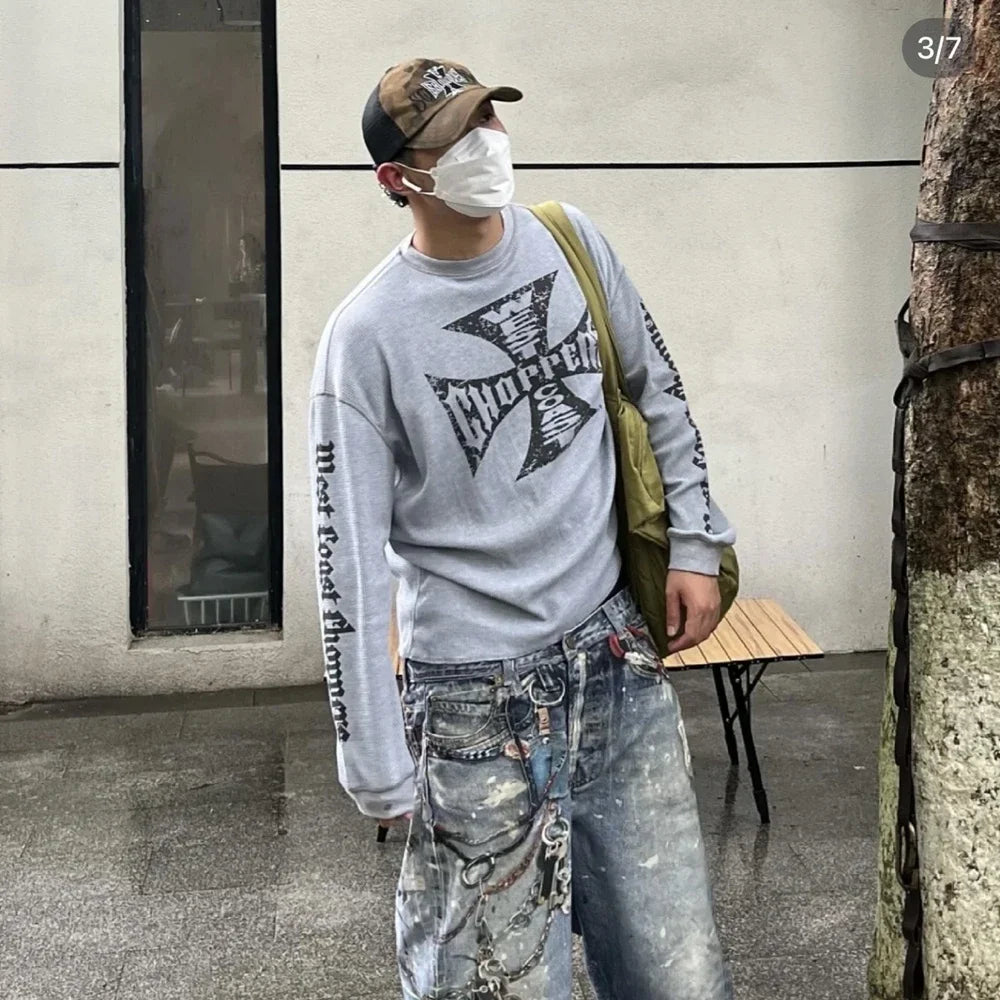 Vintage Oversized Y2K Long Sleeve Tee – Streetwear - SAGGIN DREAMS
