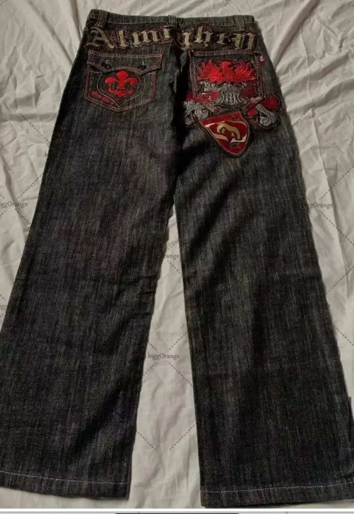 Harajuku Baggy Jeans – Y2K Streetwear Wide Leg Denim - SAGGIN DREAMS